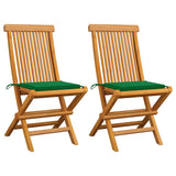 vidaXL Tuinstoelen 2 st met antracietkleurige kussens massief teakhout