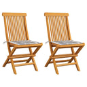 vidaXL Tuinstoelen 2 st met antracietkleurige kussens massief teakhout