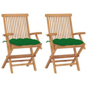vidaXL Tuinstoelen 2 st avec antracietkleurige kussens massief teakhout