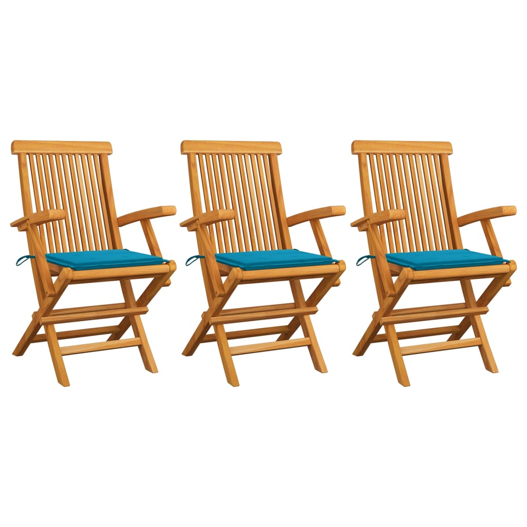 vidaXL Tuinstoelen 2 st avec antracietkleurige kussens massief teakhout