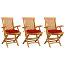 vidaXL Tuinstoelen 2 st avec antracietkleurige kussens massief teakhout