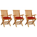vidaXL Garden Chairs 2 pcs with Anthracite Cushions Solid Teakwood