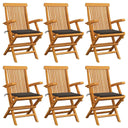 vidaXL Tuinstoelen 2 st avec antracietkleurige kussens massief teakhout