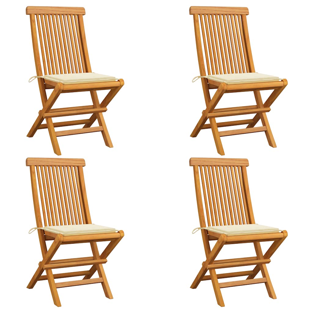 vidaXL Tuinstoelen 2 st met antracietkleurige kussens massief teakhout