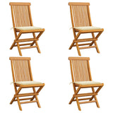 vidaXL Tuinstoelen 2 st met antracietkleurige kussens massief teakhout
