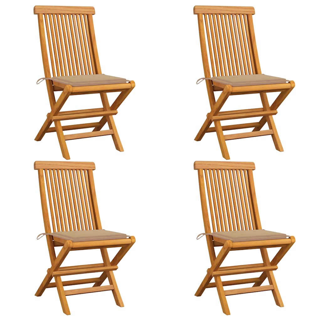 vidaXL Tuinstoelen 2 st met antracietkleurige kussens massief teakhout
