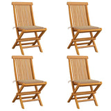 vidaXL Tuinstoelen 2 st met antracietkleurige kussens massief teakhout