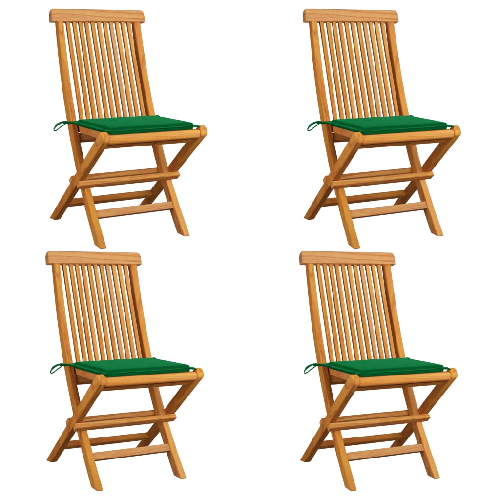 vidaXL Tuinstoelen 2 st met antracietkleurige kussens massief teakhout