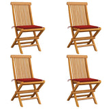 vidaXL Tuinstoelen 2 st met antracietkleurige kussens massief teakhout