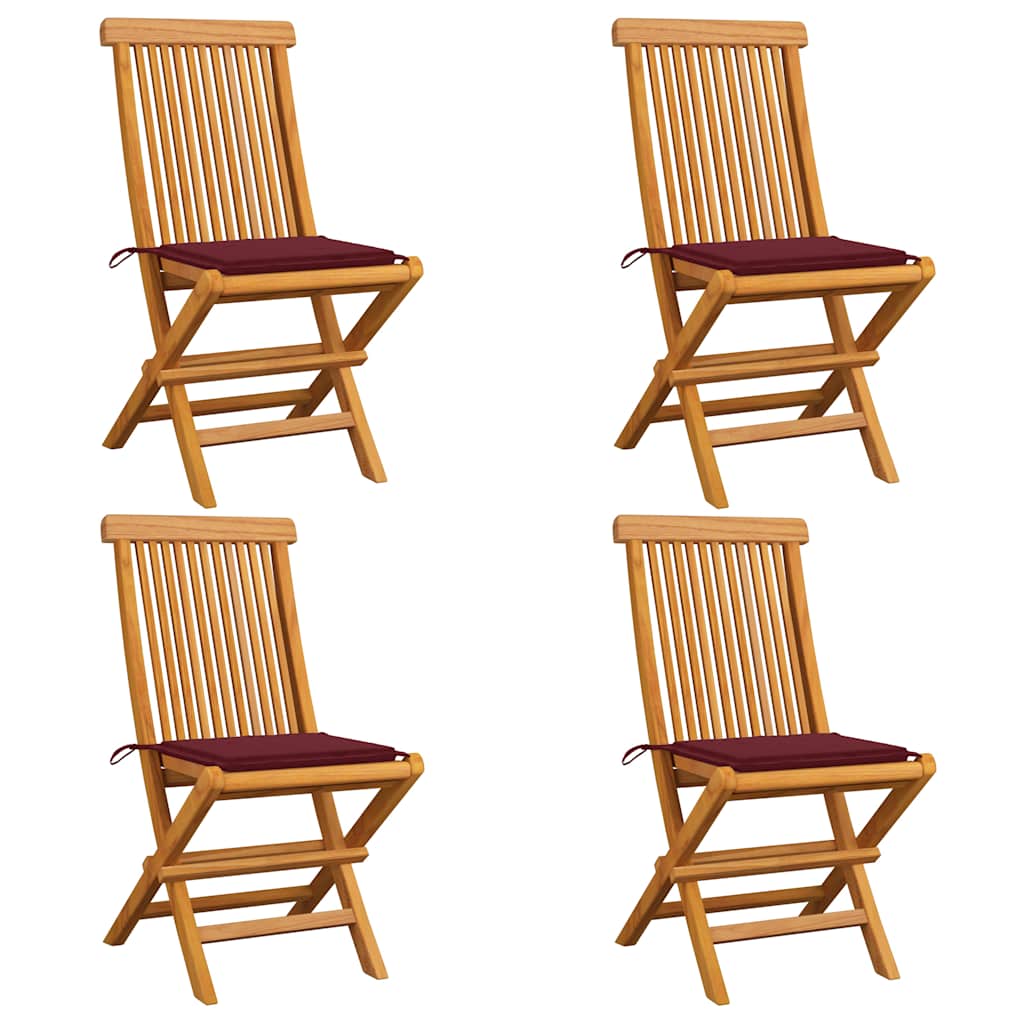 vidaXL Tuinstoelen 2 st met antracietkleurige kussens massief teakhout