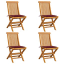 vidaXL Tuinstoelen 2 st met antracietkleurige kussens massief teakhout