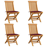 vidaXL Tuinstoelen 2 st met antracietkleurige kussens massief teakhout
