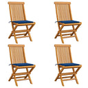 vidaXL Tuinstoelen 2 st met antracietkleurige kussens massief teakhout