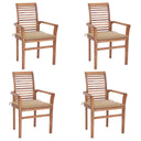 vidaXL Dining Chairs 2 pcs with anthracite cushions solid teak wood