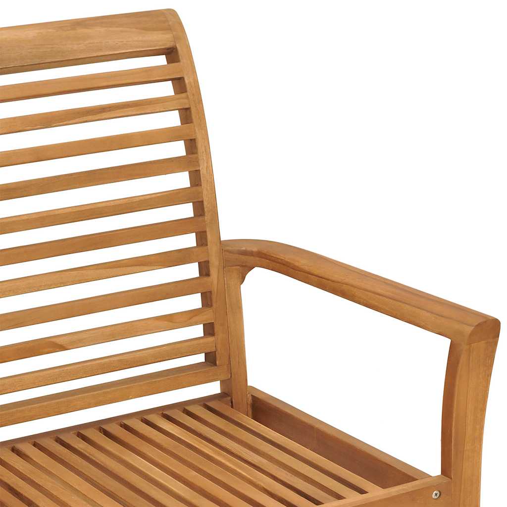 vidaXL Tuinbank met antracietkleurig kussen 112 cm massief teakhout