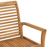 vidaXL Tuinbank met antracietkleurig kussen 112 cm massief teakhout