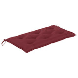 vidaXL Tuinbank met antracietkleurig kussen 112 cm massief teakhout
