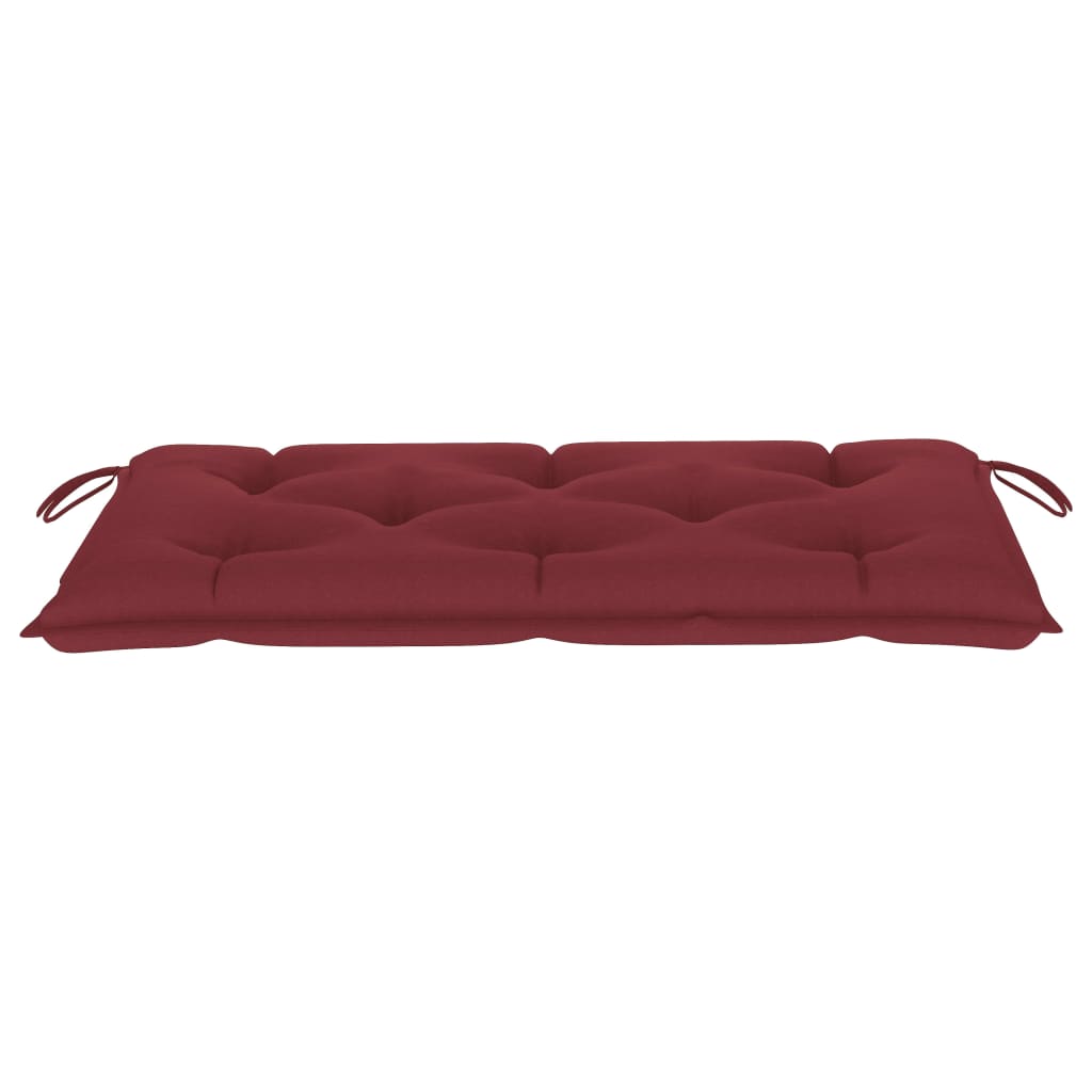 vidaXL Tuinbank met antracietkleurig kussen 112 cm massief teakhout