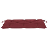 vidaXL Tuinbank met antracietkleurig kussen 112 cm massief teakhout