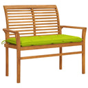 vidaXL Tuinbank met antracietkleurig kussen 112 cm massief teakhout