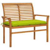 vidaXL Tuinbank met antracietkleurig kussen 112 cm massief teakhout