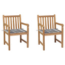 vidaXL Tuinstoelen 2 st avec antracietkleurige kussens massief teakhout