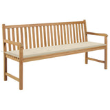 vidaXL Tuinbank met antracietkleurig kussen 175 cm massief teakhout