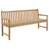 vidaXL Tuinbank met antracietkleurig kussen 175 cm massief teakhout
