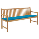 vidaXL Tuinbank met antracietkleurig kussen 175 cm massief teakhout