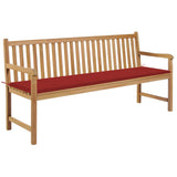 vidaXL Tuinbank met antracietkleurig kussen 175 cm massief teakhout
