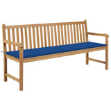 vidaXL Tuinbank met antracietkleurig kussen 175 cm massief teakhout