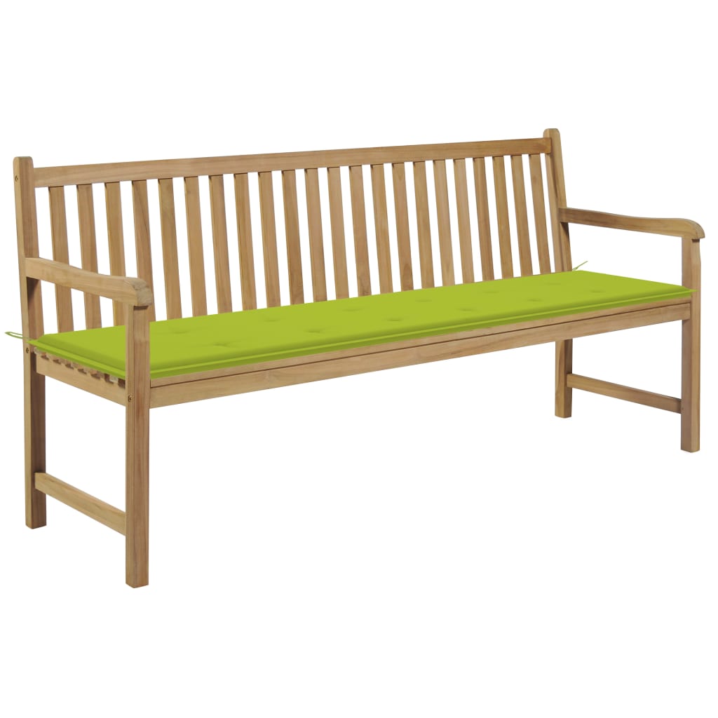 vidaXL Tuinbank met antracietkleurig kussen 175 cm massief teakhout