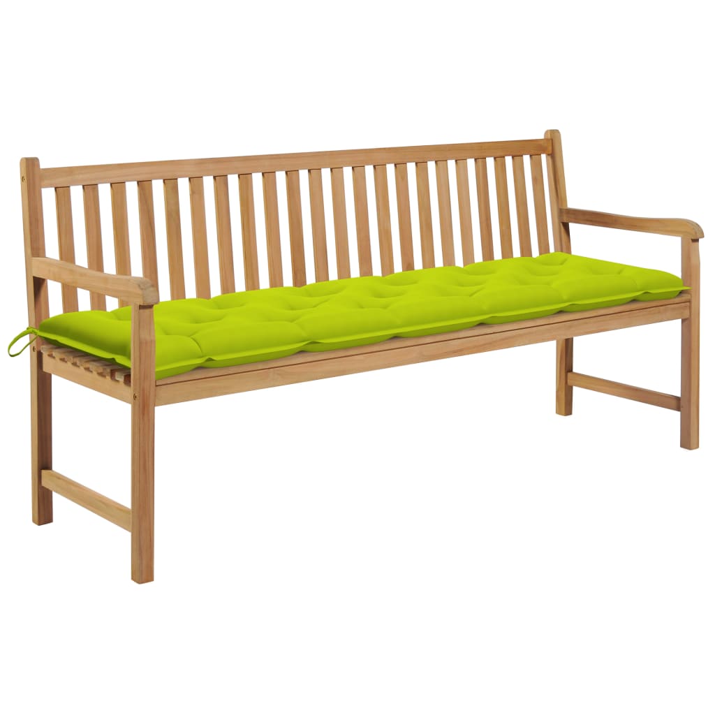 vidaXL Tuinbank met antracietkleurig kussen 175 cm massief teakhout