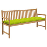 vidaXL Tuinbank met antracietkleurig kussen 175 cm massief teakhout