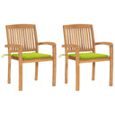 vidaXL Tuinstoelen 2 st met antracietkleurige kussens massief teakhout