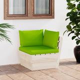 vidaXL Garden Corner Sofa with Cushions Impregnated Pinewood Pallet