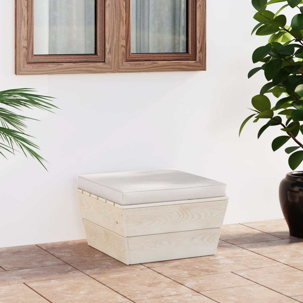 vidaXL Garden Corner Sofa with Cushions Impregnated Pinewood Pallet