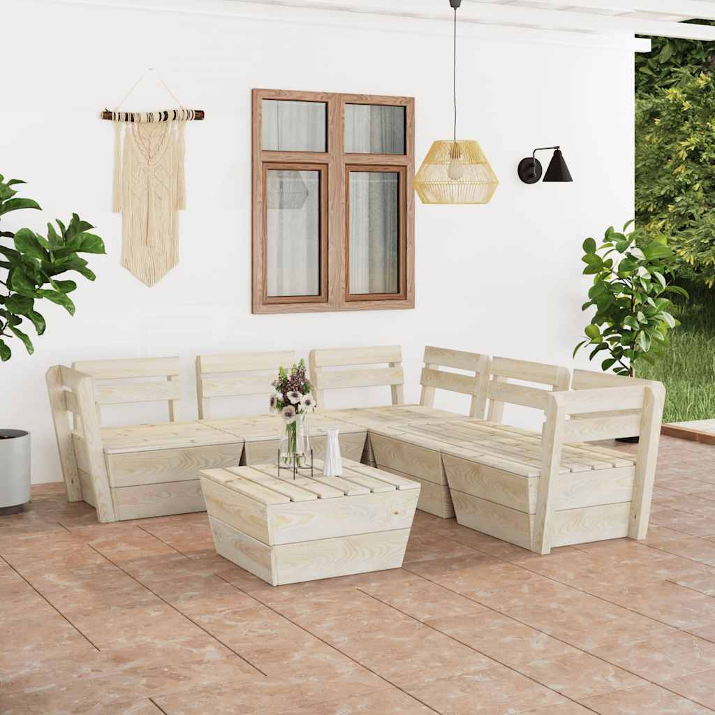 vidaXL 2-Seater Garden Bench Pallet Impregnated Pinewood
