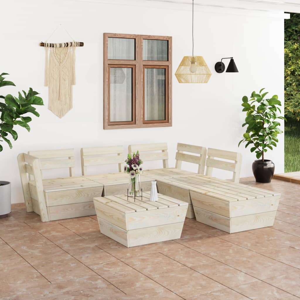 vidaXL 2-Seater Garden Bench Pallet Impregnated Pinewood