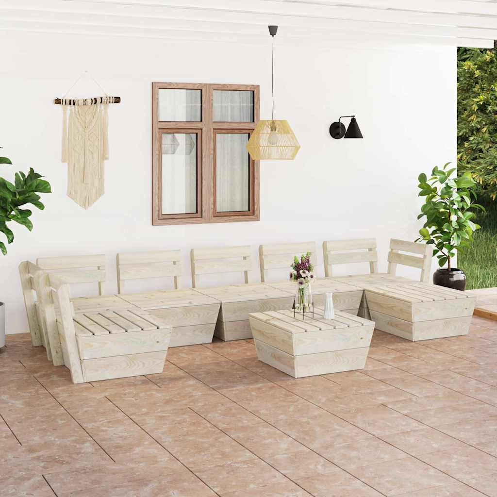 vidaXL 2-Seater Garden Bench Pallet Impregnated Pinewood