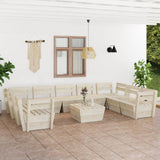 vidaXL 2-Seater Garden Bench Pallet Impregnated Pinewood