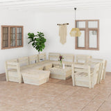 vidaXL 2-Seater Garden Bench Pallet Impregnated Pinewood