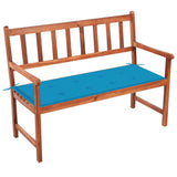 vidaXL Tuinbank met kussen 120 cm massief acaciahout