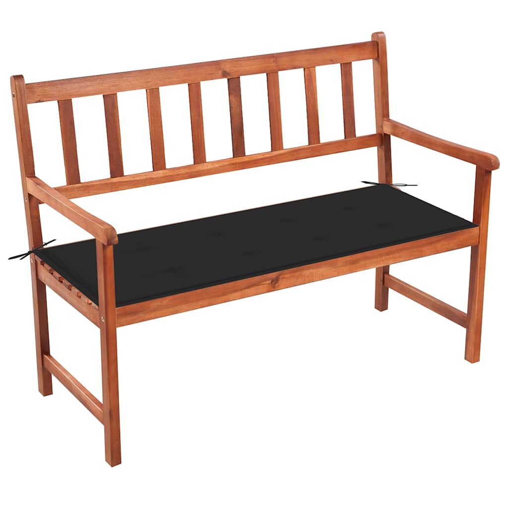 vidaXL Tuinbank met kussen 120 cm massief acaciahout