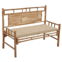 vidaXL Banque de jardin avec coussins 120 cm bambou