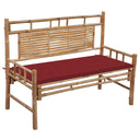 vidaXL Banque de jardin avec coussins 120 cm bambou