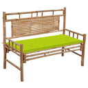 vidaXL Banque de jardin avec coussins 120 cm bambou