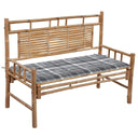 vidaXL Banque de jardin avec coussins 120 cm bambou