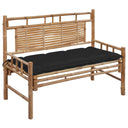 vidaXL Banque de jardin avec coussins 120 cm bambou