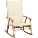 vidaXL Tabouret de jardin avec coussins en bambou